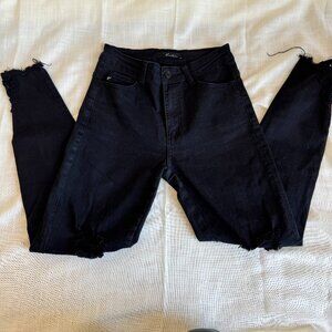 KanCan Black Skinny‎ Denim Jeans with Lace Ankles Size 3 or 25